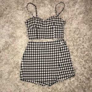 BRAND NEW TWO PIECE CHECKERED OUTFIT